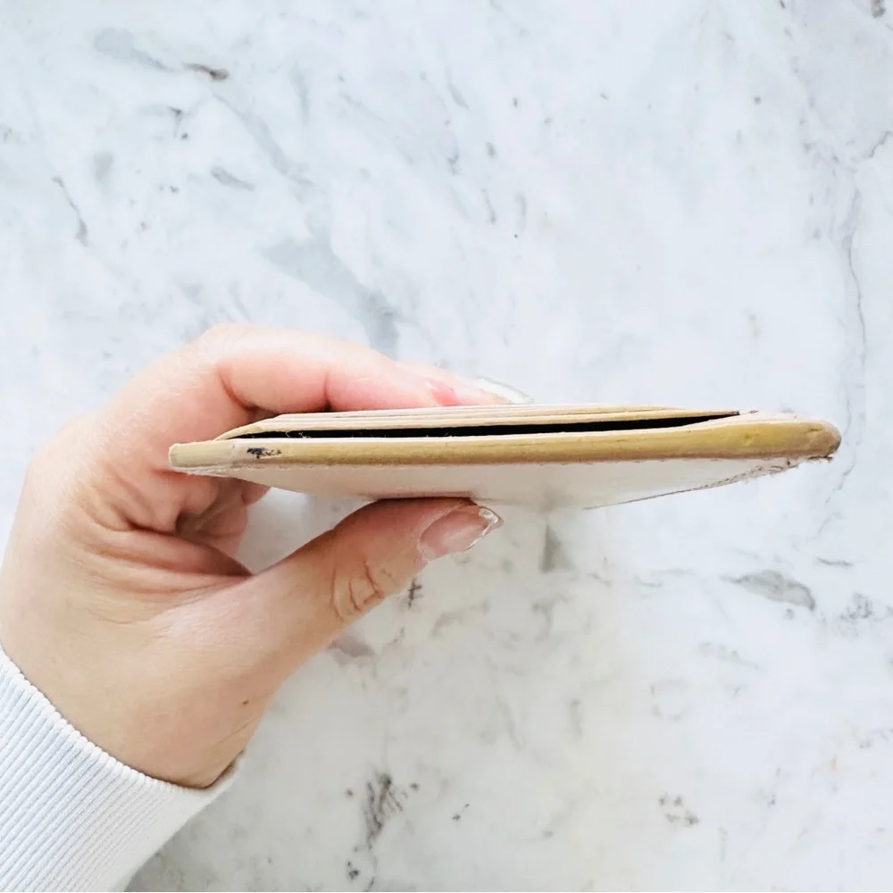 SAINT LAURENT Paris Zipped Credit Card Case in Acapulco Nude Shiny Leather - Picture 9 of 15